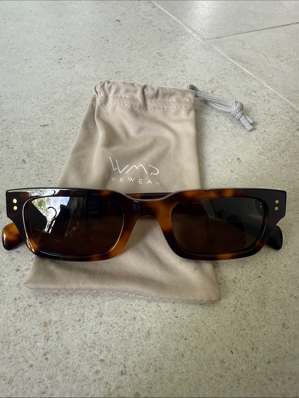 WMP Eyewear Tortoiseshell Rectangular Sunglasses